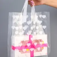 Пакет полиэтиленовый с боковой складкой и петлевой ручкой, &laquo;Сердечки&raquo;, 30&times;37+10 см &plusmn; 5% 60 мкм