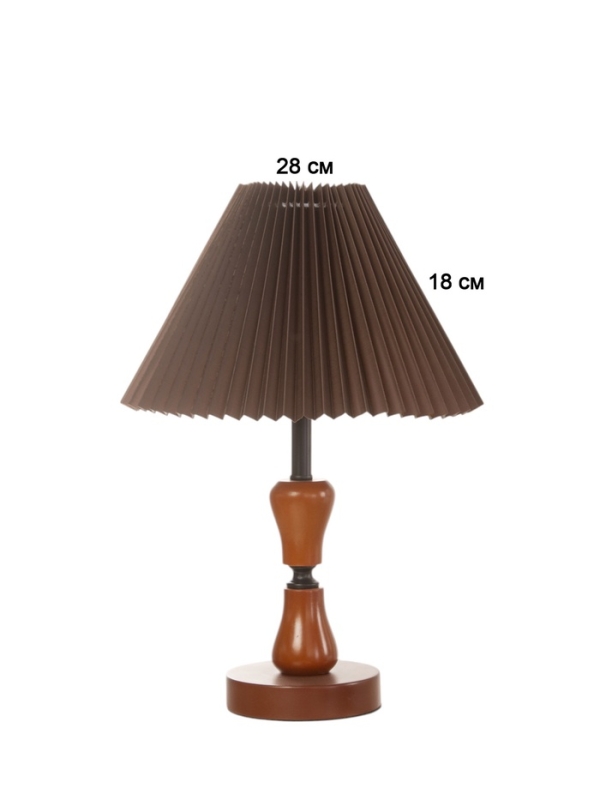 Лампа настольная BayerLux ЭКО "Камила" 1х40Вт Е27 черный/темно-кор. 27х27х40см