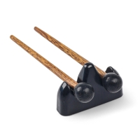 Глюкофон - музыкальный инструмент, цветок черный, 11 лепестков, 18 х 18 х 11 см