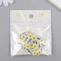 Декор для творчества акрил "Веночек с жёлтыми цветами" 0,2х3,9х3,9 см