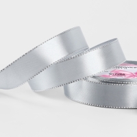 Лента атласная &laquo;Серебряные нити&raquo;, 25 мм &times; 23 &plusmn; 1 м, цвет серый №59