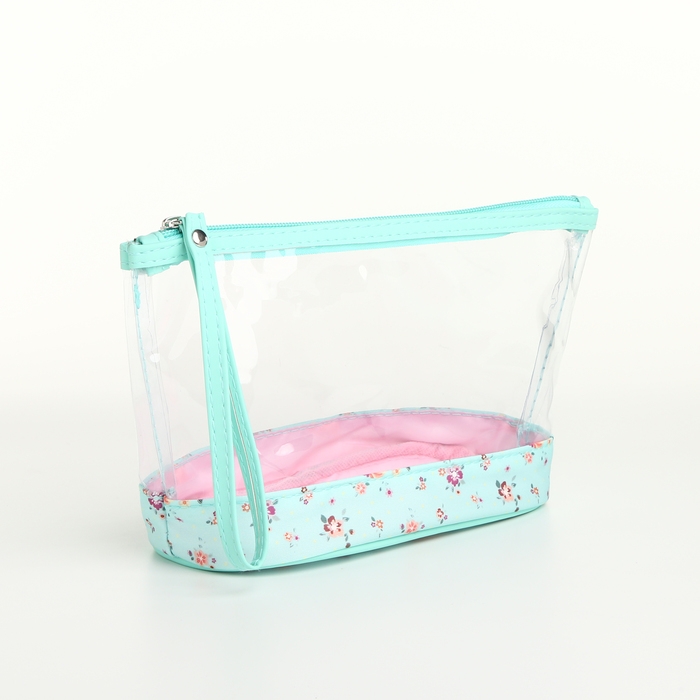 Набор косметичек 2 в 1 на молнии, цвет зелёный Набор косметичек 2 в 1 на молнии, цвет зелёный