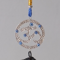 Музыка ветра металл от сглаза "Ом" 6 колокольчиков h=56см