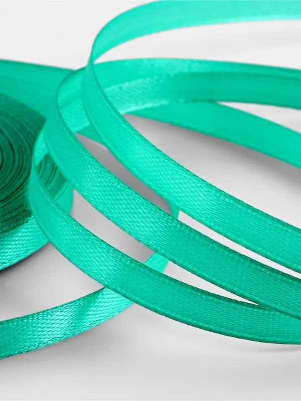 Лента атласная, 6 мм, 23&plusmn;1 м, бирюзовая №54