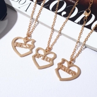 Кулоны &laquo;Неразлучники&raquo;, best friends, трио, цвет золото, 40 см