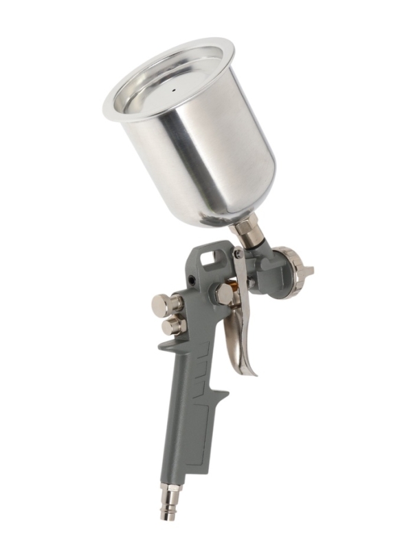 Краскораспылитель пневматический ТУНДРА, до 4 бар, сопло 1.5 мм, верхний бачок 0.6 л