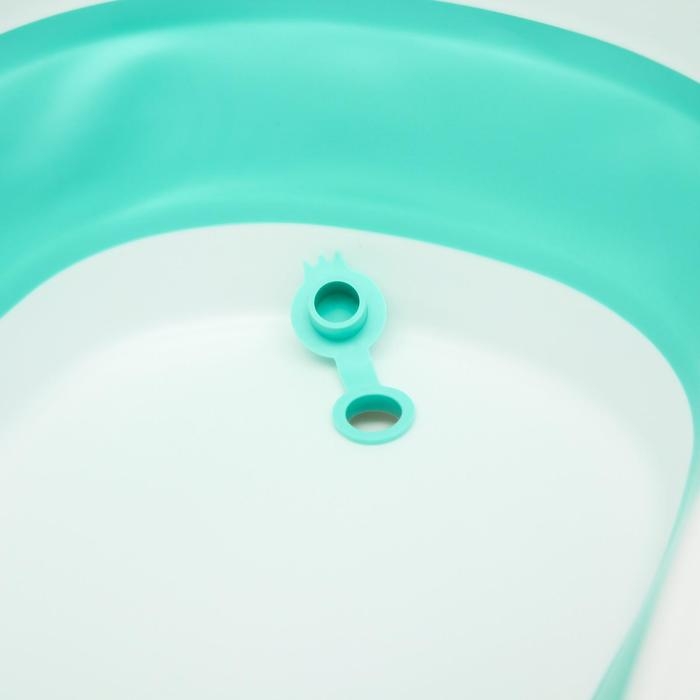 Ванночка детская складная со сливом, 75 см., цвет бирюзовый