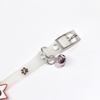 Ошейник "Бантик", 28 х 1 см, ОШ 18-24 см, прозрачный/коричневый Ошейник "Бантик", 28 х 1 см, ОШ 18-24 см, прозрачный/коричневый