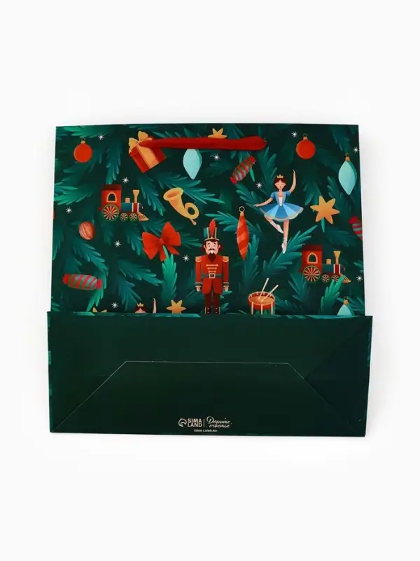 Пакет ламинированный квадратный &laquo;Новый год!&raquo;, 30 &times; 30 &times; 12 см