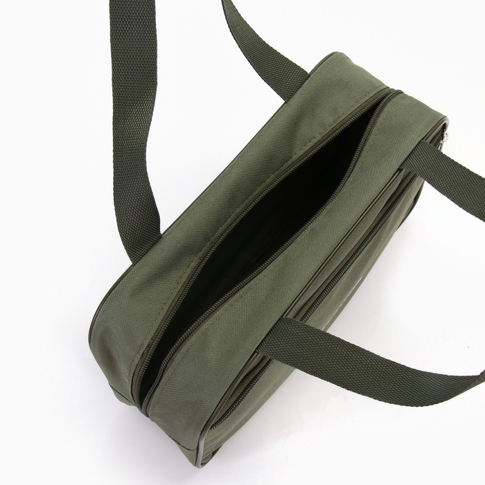 Сумка для обуви на молнии, TEXTURA, наружный карман, цвет хаки