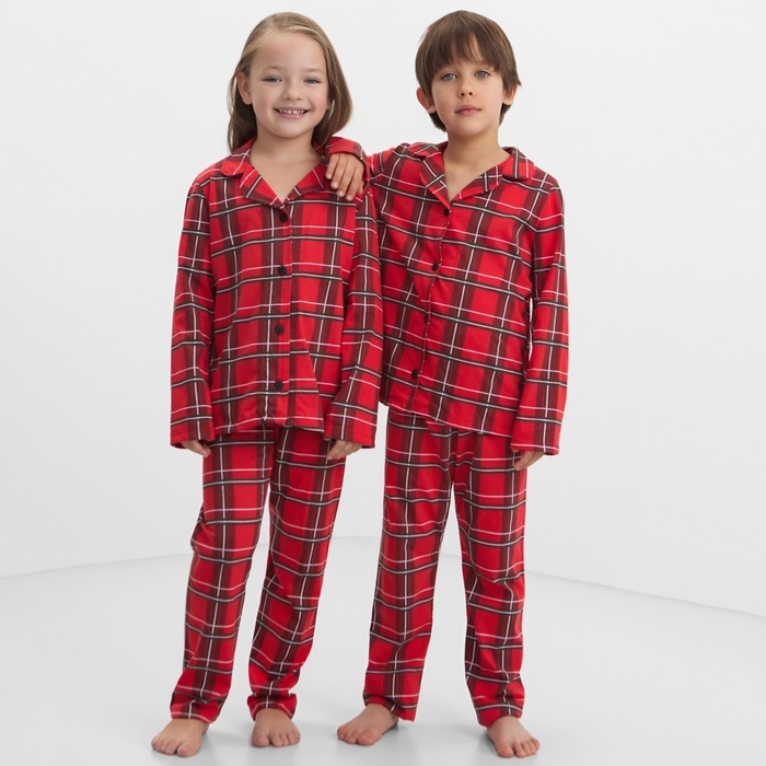 Пижама детская KAFTAN Пижама детская KAFTAN "Клетка" размер 30 (98-104 см)