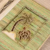 Фотоальбом "Остров с черепашкой" 10 листов, 19х19х2 см, цв. бирюзовый