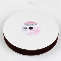 Лента бархатная, 25 мм, 18±1 м, коричневая №119 Лента бархатная, 25 мм, 18±1 м, коричневая №119