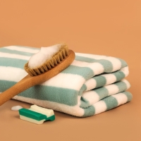 Полотенце банное Этель "Полосы", цв. мятный, 70х140 см, 100% п/э, 240 г/м2