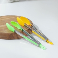 Щипцы универсальные для гарнира Доляна &laquo;Лист&raquo;, 28 см, цвет МИКС