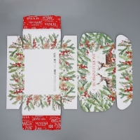 Коробка подарочная новогодняя складная «Новогодняя акварель», 27 х 21 х 9 см, Новый год Коробка подарочная новогодняя складная «Новогодняя акварель», 27 х 21 х 9 см, Новый год