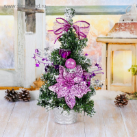 Ёлка декор "Зимний лес" 17х27 см, сиреневый Ёлка декор "Зимний лес" 17х27 см, сиреневый