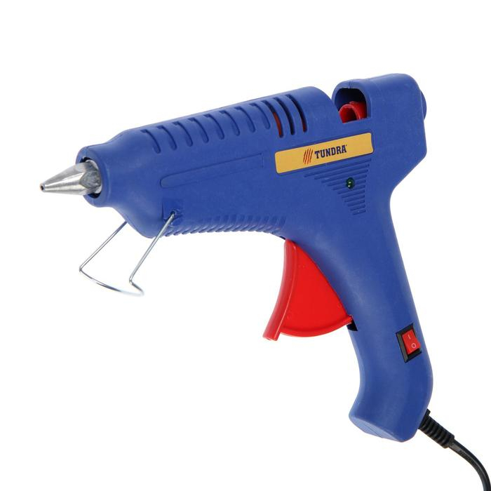 Клеевой пистолет ТУНДРА, 60 Вт, 220 В, шнур 1.2 м, выключатель, индикатор, антикапля, 11 мм Клеевой пистолет ТУНДРА, 60 Вт, 220 В, шнур 1.2 м, выключатель, индикатор, антикапля, 11 мм