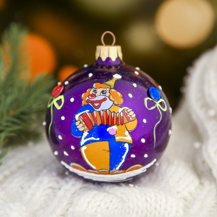 Шар "Клоун с гармошкой" 8 см микс