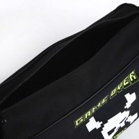 Сумка детская спортивная для мальчика Game over, 40*24*21, отд на молнии, чёрный Сумка детская спортивная для мальчика Game over, 40*24*21, отд на молнии, чёрный