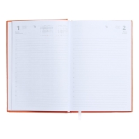 Ежедневник датированный 2024 года, А5, 176 листов, Attomex.Even, обложка бумвинил, ляссе, блок 70 г/м2, оранжевый