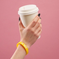 Силиконовый браслет &laquo;На чиле&raquo; женский, цвет жёлтый, 18 см