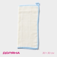 Салфетка для уборки Доляна &laquo;Люкс&raquo;, микрофибра, бамбук, 30&times;30 см, цвет МИКС