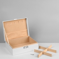 Подставка для украшений &laquo;Шкатулка&raquo; съёмная подставка, 17&times;23&times;8,5 см, цвет белый