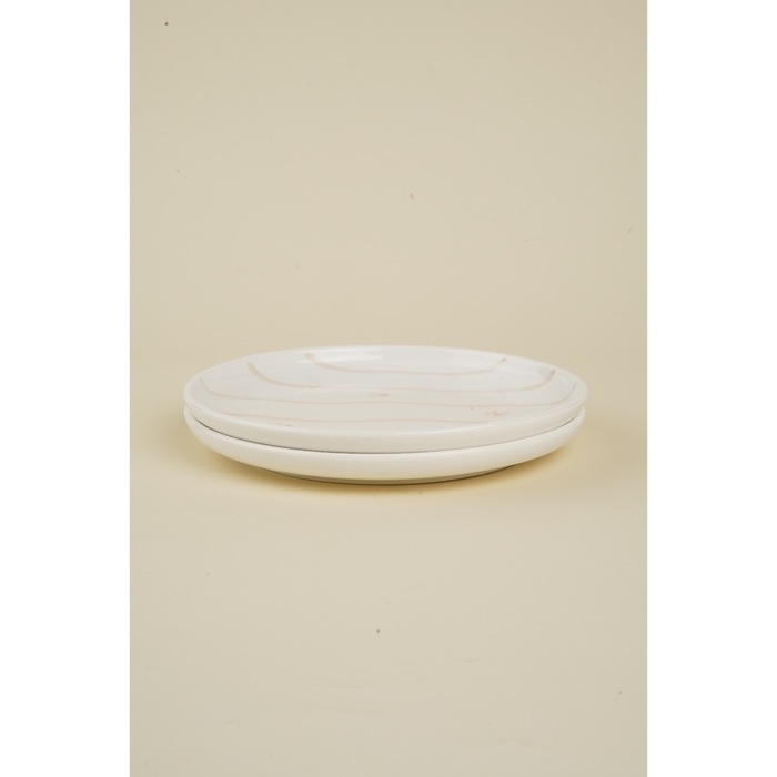 Набор тарелок фарфоровых SL Home &laquo;Гато&raquo;, d=18,5 см, цвет белый