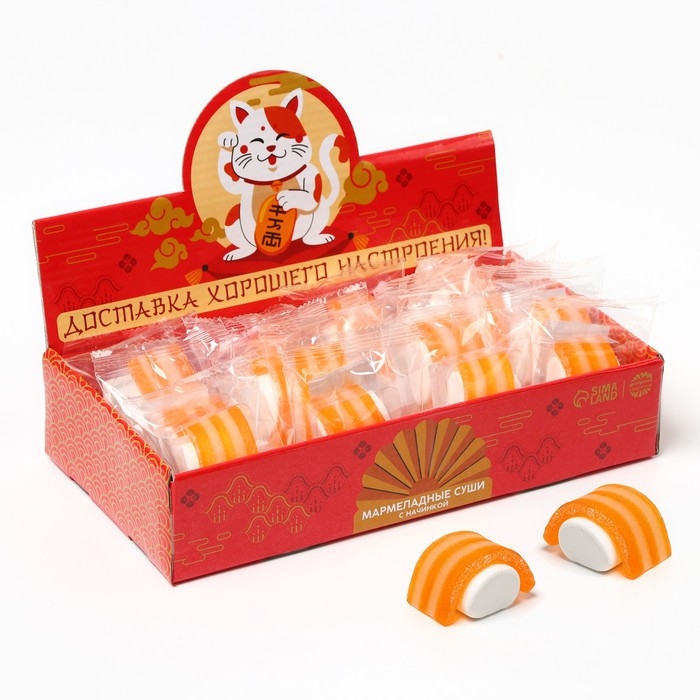 Мармеладные суши с начинкой, 1 шт х 15 г. Мармеладные суши с начинкой, 1 шт х 15 г.