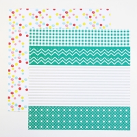 Набор бумаги для скрапбукинга &laquo;Яркая геометрия&raquo;, 12 листов, 30.5 х 30.5 см, 180 г/м&sup2;