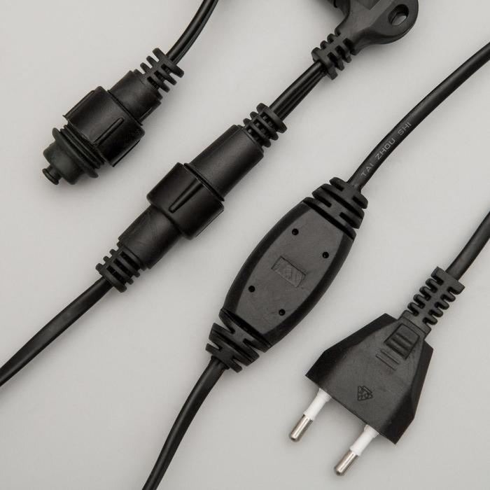 Гирлянда &laquo;Занавес&raquo; 2 &times; 1.5 м, IP65, УМС, тёмная нить, 360 LED, свечение тёплое белое, 220 В