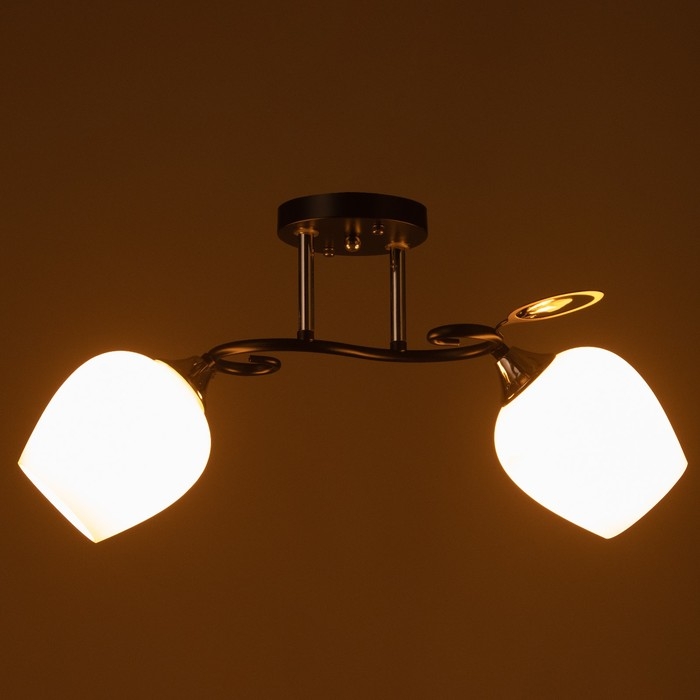 Люстра потолочная Мэгги 2хE27 40Вт Черный, хром Люстра потолочная Мэгги 2хE27 40Вт Черный, хром