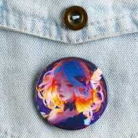 Значок металлический аниме , набор «Неон», d=38 мм, 4 шт. Значок металлический аниме , набор «Неон», d=38 мм, 4 шт.