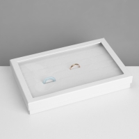 Подставка для украшений &laquo;Шкатулка&raquo; 36 мест, 21,5&times;15,5&times;3 см, цвет белый