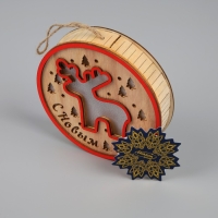 Ёлочная игрушка &laquo;Олень&raquo;, от батареек, свечение тёплое белое