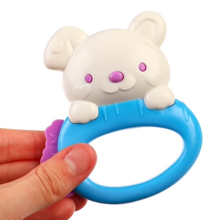 Погремушка &laquo;Собачка&raquo; с эластичными элементами, цвет МИКС, Крошка Я