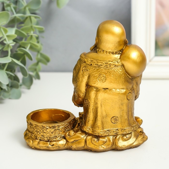 Сувенир полистоун подсвечник на 1 свечу Сувенир полистоун подсвечник на 1 свечу "Денежный хотей" МИКС 12,5х5,5х13 см