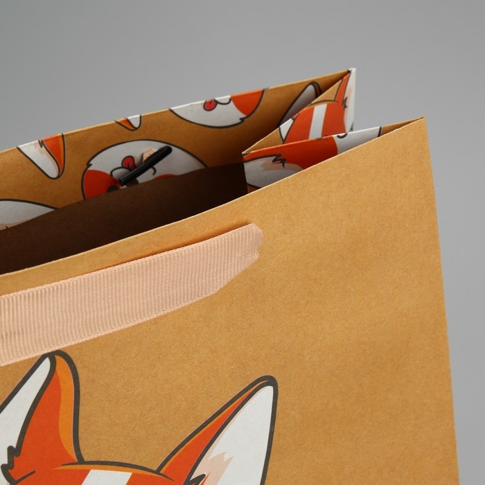 Пакет подарочный крафтовый вертикальный, упаковка, «Пёсик», ML 23 х 27 х 11.5 см Пакет подарочный крафтовый вертикальный, упаковка, «Пёсик», ML 23 х 27 х 11.5 см