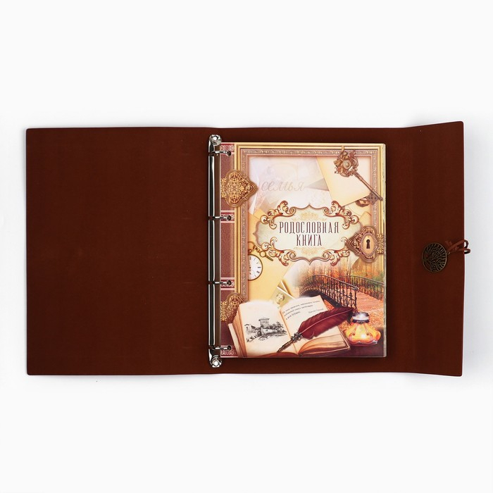 Родословная книга &laquo;Наш род&raquo;, 56 листов, бордо, 35 х 23,5 см