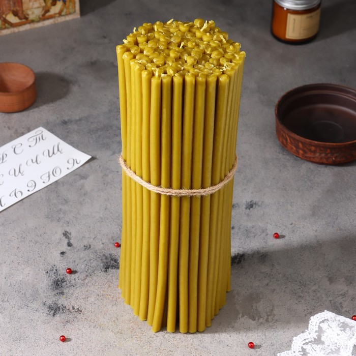 Свечи церковные медовые №20, упаковка 2кг, парафин + медовое масло Свечи церковные медовые №20, упаковка 2кг, парафин + медовое масло