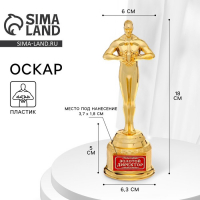 Кубок наградная фигура &laquo;Золотой директор&raquo;, оскар, пластик, 18 х 6,3 см.