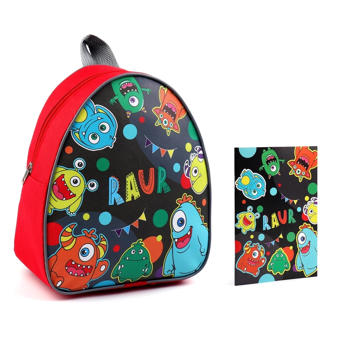 Детский рюкзак с блокнотом &laquo;Монстрики&raquo;, 23х20,5 см