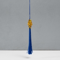 Подвеска текстиль, пластик "Китайский лев" синяя 2х4х14 см Подвеска текстиль, пластик "Китайский лев" синяя 2х4х14 см