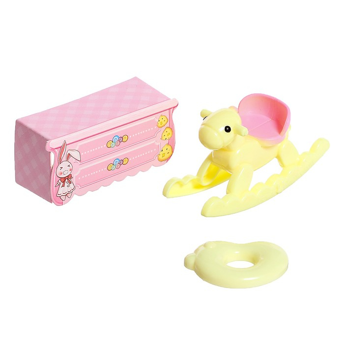 Игровой набор &laquo;Зайчик: детская комната&raquo; с набором мебели, питомцем и аксессуарами, МИКС