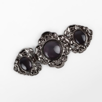 Декоративная застёжка, 6,3 &times; 2,8 см, цвет чёрный