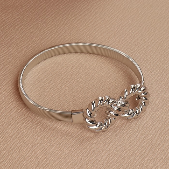 Подхват для штор &laquo;Бесконечность&raquo;, 6 &times; 3 см, 23,5 см, цвет серебряный