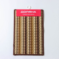 Коврик влаговпитывающий придверный Доляна &laquo;Цветная косичка&raquo;, 38&times;57 см, цвет коричневый