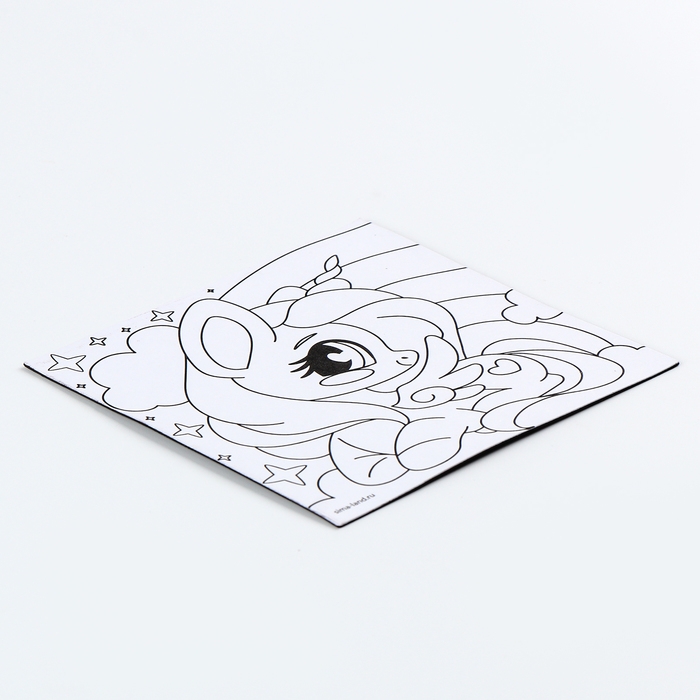 Магнит-раскраска &laquo;Единорожка&raquo;, 10 &times; 10 см