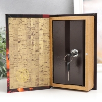 Сейф-книга дерево кожзам "Искусство вина" 21х13х5 см